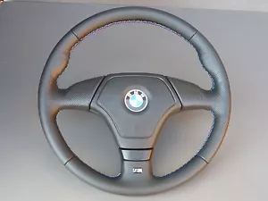 Exchange leather steering wheel BMW E31 E34 E36 E39 Z3 with airbag - Picture 1 of 1