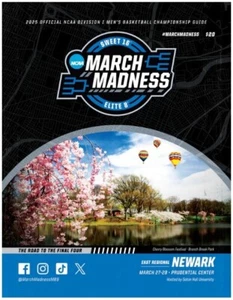 2025 NCAA Mens D1 Basketball Program 1st 2nd Regional Rounds NEWARK FINAL FOUR - Picture 1 of 1
