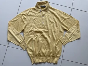 Brand New Sulka Yellow Cashmere/Silk Polo Shirt Size S - Picture 1 of 5