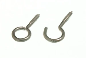 New 100 X (50 Of Each) Curtain Wire Hooks And Eyes 23mm X 2mm Np - Onestopdiy - - Picture 1 of 1