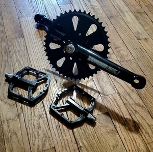 VOXOM 3 Piece Crank Set BMX MX BX Haro Redline Mongoose Schwinn Mountain Trail - Picture 1 of 7