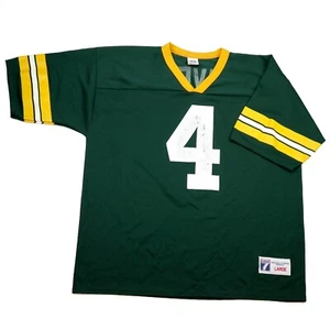 Vintage 1990s Green Bay Packers Brett Favre #4 LOGO 7 JERSEY MADE IN USA SIZE L - Bild 1 von 5