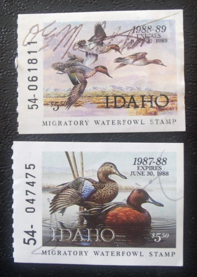 Two 1987-1988-1989 Idaho Waterfowl, Duck Hunting Lot#82z - Image 1 of 1