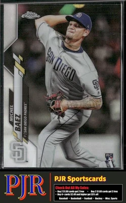 Michel Baez 2020 Topps Chrome #187 San Diego Padres Rookie Refractor - Image 1 of 2