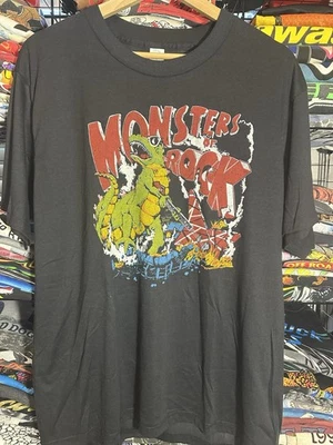Vintage 1980s Van Halen Monsters Of Rock T Shirt Size XL NOS Black Made In USA - Image 1 of 4