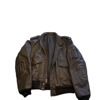 Vintage Hein Gericke Black Leather Motorcycle Jacket size 42  - Image 1 of 4