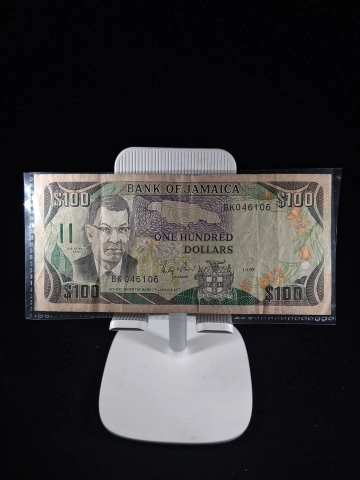 1987 JAMAICA 100 DOLARS BANKNOTE - Image 1 of 4