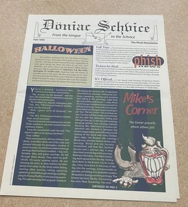 Phish Update Doniac Schvice Herbst 1995 Halloween News Brief guter Zustand - Bild 1 von 5