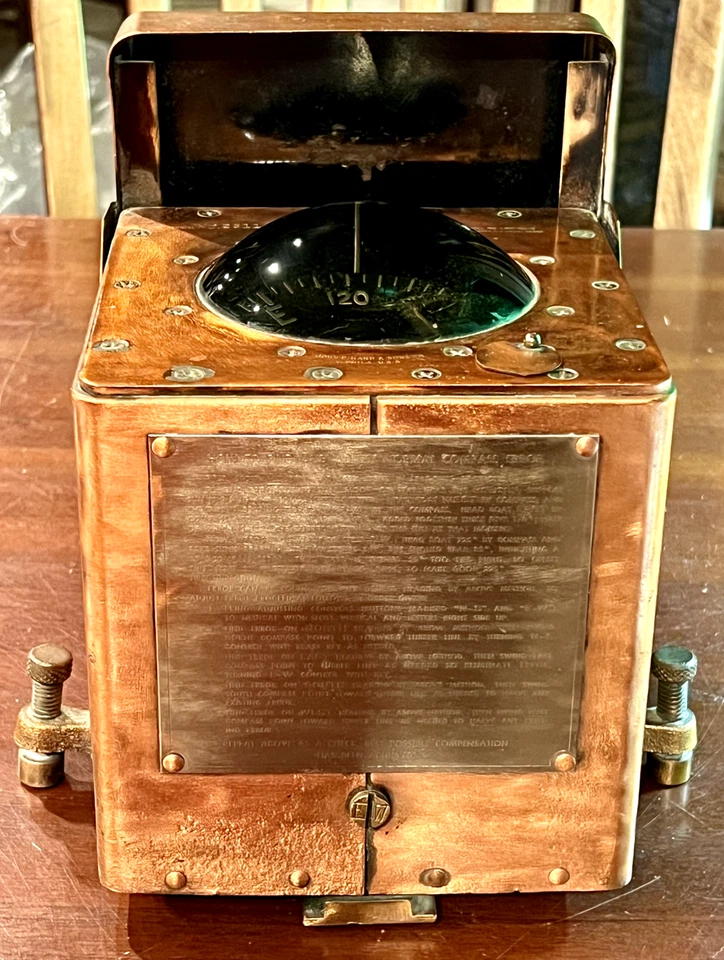 Brújula de barco de cobre John E. Hand & Sons Co. modelo LMC-101-D bonito artículo de historia Foto 1 de 4