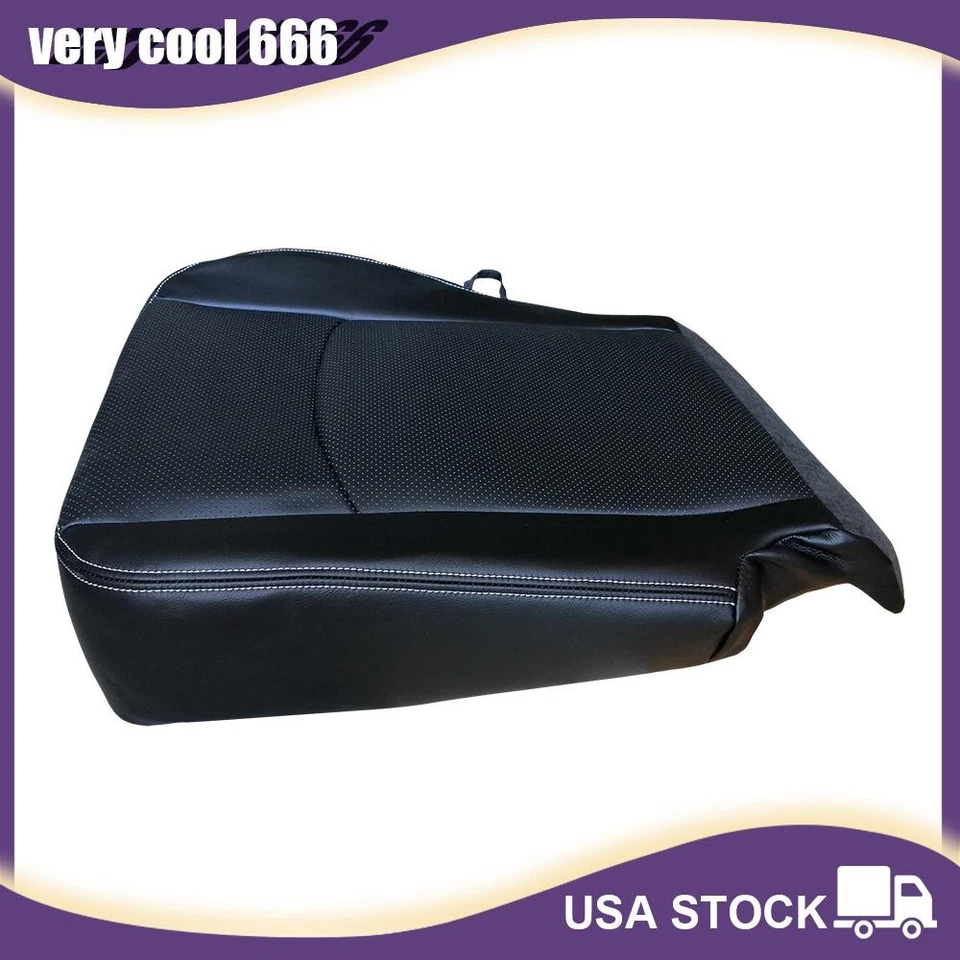 2013-2018 For Dodge Ram Laramie 2500 3500 Driver Bottom Leather Seat Cover Black - Image 1 of 4