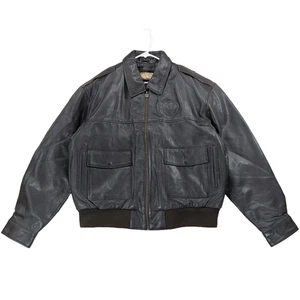 UPS Safe Driving braune Leder Bomberjacke 2XL "Circle Of Honor" Reißverschluss im Innenfutter - Bild 1 von 20