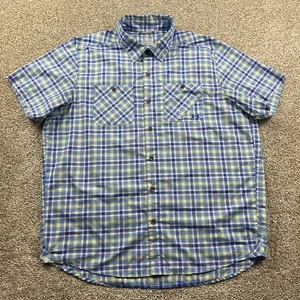 Under Armour Shirt Men XL Blue Plaid Vented Lightweight Outdoors Hiking Fishing - Picture 1 of 15