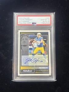 Justin Herbert 2024 Panini Encore Football Autograph Auto /50 PSA 10 Chargers - Picture 1 of 2