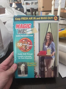 Magic Mesh Deluxe Hands Free Magnetic Screen Door 39"x83" - Black (MM011124) - Picture 1 of 5