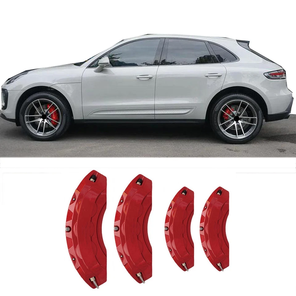Cubierta de pinza de freno de coche de aluminio 4 piezas para accesorios MERCEDES PORSCHE MACAN Foto 1 de 4