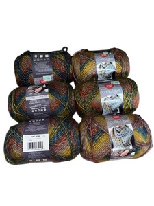 Hilo Red Heart COLORSCAPE ROMA E874 Mostaza Amarillo Baya Salvia Verde Azul 6 Madeja - Imagen 1 de 1