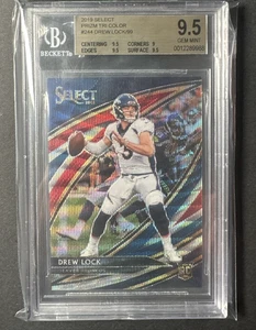 2019 Panini Select Drew Lock RC #244 Field Level Tri-Color Prizm /99 - Picture 1 of 3