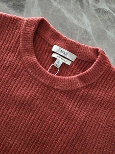 M&S superweicher Pullover mit Rundhalsausschnitt und Wolle ~ Größe XL - Bild 1 von 7