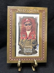 2024 Topps Allen & Ginter Mini Gold Framed Auto #MA-MTO Myke Towers Rapper - Picture 1 of 3