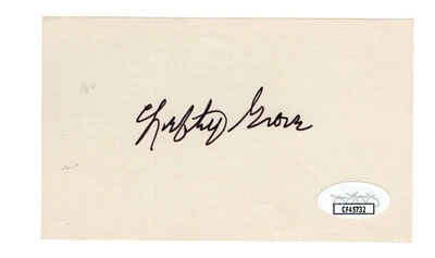 Lefty Grove Signed Autographed 3X5 Index Card A's Red Sox HOFer JSA CF45732 - Image 1 of 2