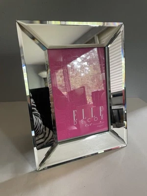 Marco de fotos ELLE diseño decoración biselado espejado 4” x 6” Foto 1 de 4
