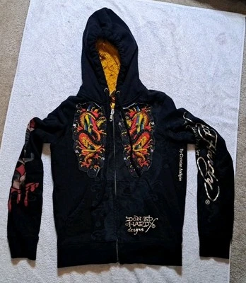 VTG Christian Audigier Ed Hardy Zip Up Goodies Jacket Size XS Snakes Daggers - Image 1 of 4