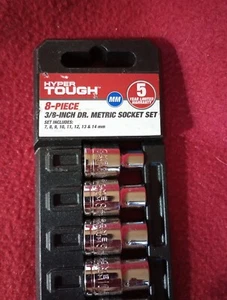 Hyper Tough Eight Piece 3/8"Metric Socket Set - Picture 1 of 5