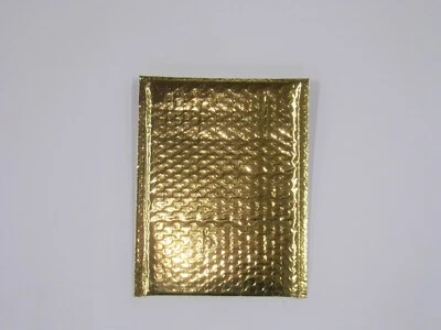 10-100 4x8 Gold Metallic BUBBLE Mailers #000 Shipping Protective 10 25 50 - Image 1 of 4