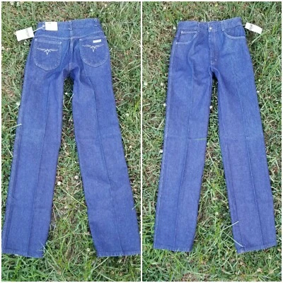 Pantalones de mezclilla de colección años 70 Zacari I.C. Isaacs & co para hombre lavado ligero talla 28L nuevos Foto 1 de 4