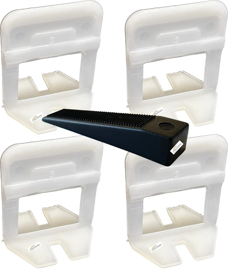 SERVICE SOLUTIONS 500 Distanziatori Livellanti per Piastrelle e 100 Cunei Riutilizzabili