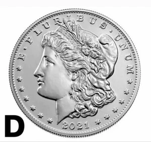 2021-D Morgan Silver Dollar with OGP Box - 21XG - Denver - Picture 1 of 4