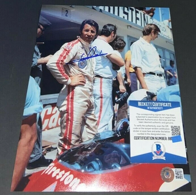 MARIO ANDRETTI SIGNED 8X10 PHOTO INDY 500 1969 WINNER INDIANAPOLIS CARS BAS B - Image 1 of 1