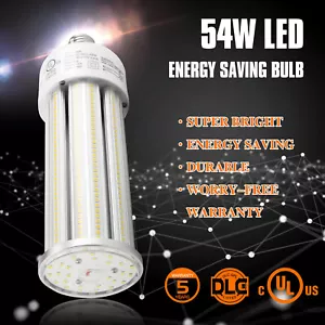 54Watt Retrofit High Bay Area Lighting LED Corn Light Bulbs E39 Large Mogul Base - Picture 1 of 8