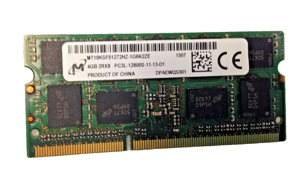 MT18KSF51272HZ-1G6K2ZF 4GB 2RX8 PC3L-12800S-11-13-D1 - Image 1 of 1