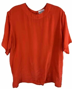 Silk Sensation Women short sleeve 100% Silk blouse Size Medium - Picture 1 of 8