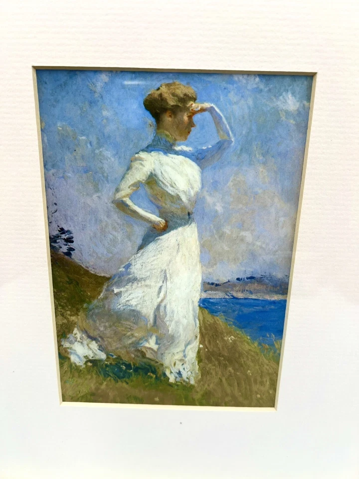 "Impresión artística impresionista a la luz del sol Frank Weston Benson personalizada enmarcada 10"" x 12""" Foto 1 de 4