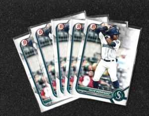 (5) JULIO RODRIGUEZ 2022 Bowman Prospects #BP-45 Seattle Mariners MINT Lot - Picture 1 of 3
