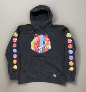 Sudadera con Capucha Negra Emoji Big Mood Originales Para Hombre Adidas Grande L RARA - Imagen 1 de 20