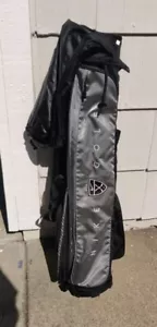 Retro NIKE GOLF Pencil Sunday Golf Bag Grey Black 2-Way Divider Carry Strap - Picture 1 of 6