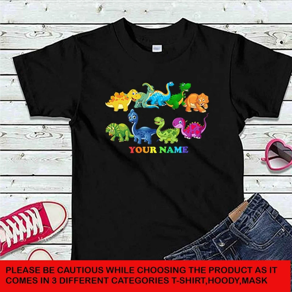 Dino Personalised Name Dinosaurs Kids T-Shirts #DG #P1 #PR