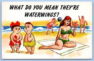 Comic Postcard~ Beach Babe~ What Do You Mean Waterwings?~ Humor - Picture 1 of 2
