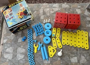 Incomplete, Vintage Bolt'n Play Ride On Building Set Ideal Toy Corp - Ripped Box - Picture 1 of 20