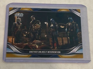 Topps Star Wars The Mandalorian 2021 temporada 2 paralelo dorado 08/10 Mando Grogu - Imagen 1 de 3