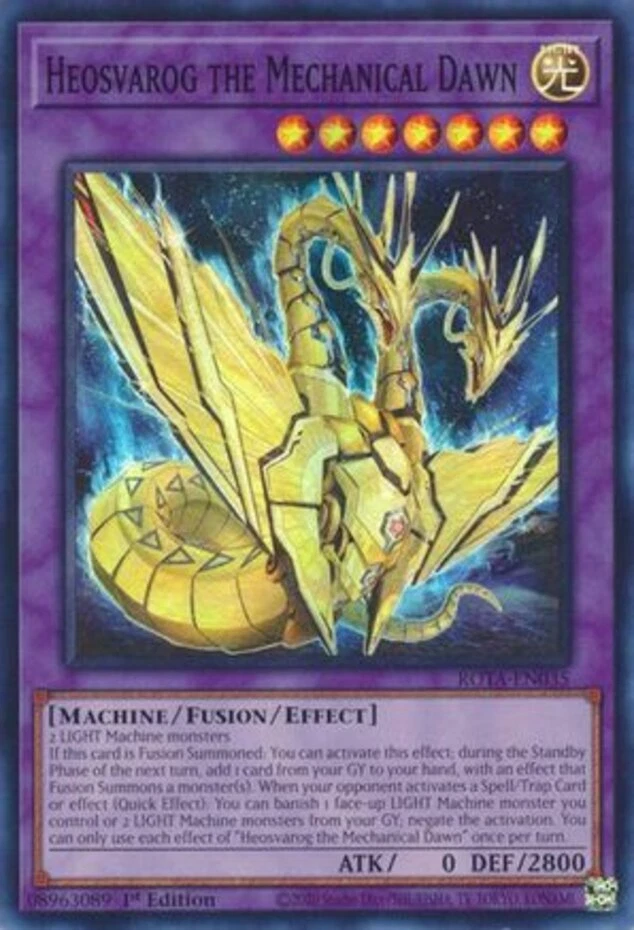 Yugioh! Heosvarog the Mechanical Dawn - ROTA-EN035 - Super Rare - 1st Edition Ne - Image 1 of 1