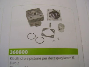 CILINDRO E PISTONE PER DECESPUGLIATORE 33 EURO2 TIPO CINESE DIAMETRO 36MM - Foto 1 di 1