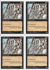 MTG: WALL OF BONE 5th Edition UNCOMMON; played, Excellent condition x4