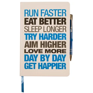 Cuadernos motivacionales - tapa dura A5 blanco/rojo y blanco/azul - Imagen 1 de 12