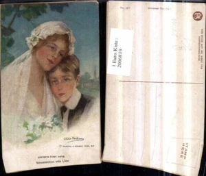 2006819,Künstler AK Philip Boileau Schwesterchens erste Liebe Junge Mädchen m. S - Imagen 1 de 1