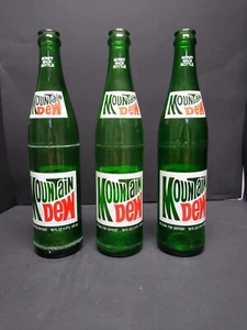 Set Of 3 Vintage Mountain Dew Bottles - Picture 1 of 12