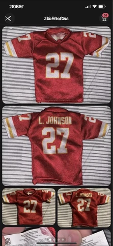 Official NFL Football Burger King Kansas City Chiefs Larry Johnson Mini Jersey U Cover